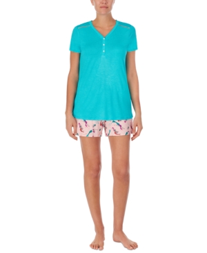 Cuddl Duds T-Shirt & Shorts Pajama Set