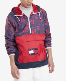 Tommy Hilfiger Men's Space Jam: A New Legacy x Tommy Jeans Packable Half-Zip Jacket