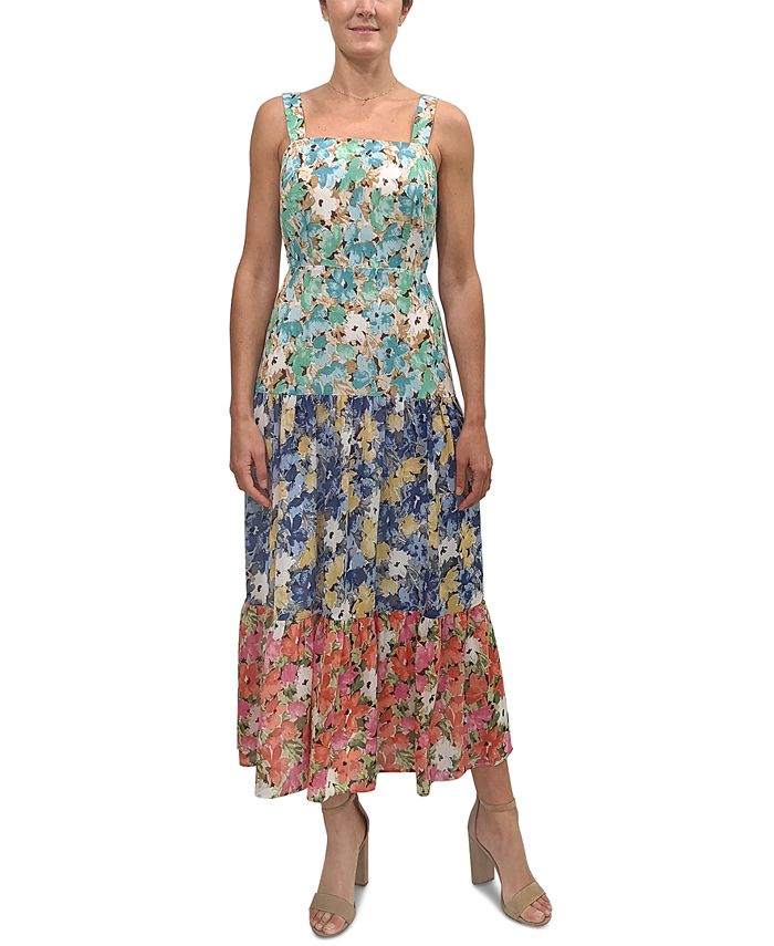 Sam Edelman Printed Tiered Maxi Dress - Macy's