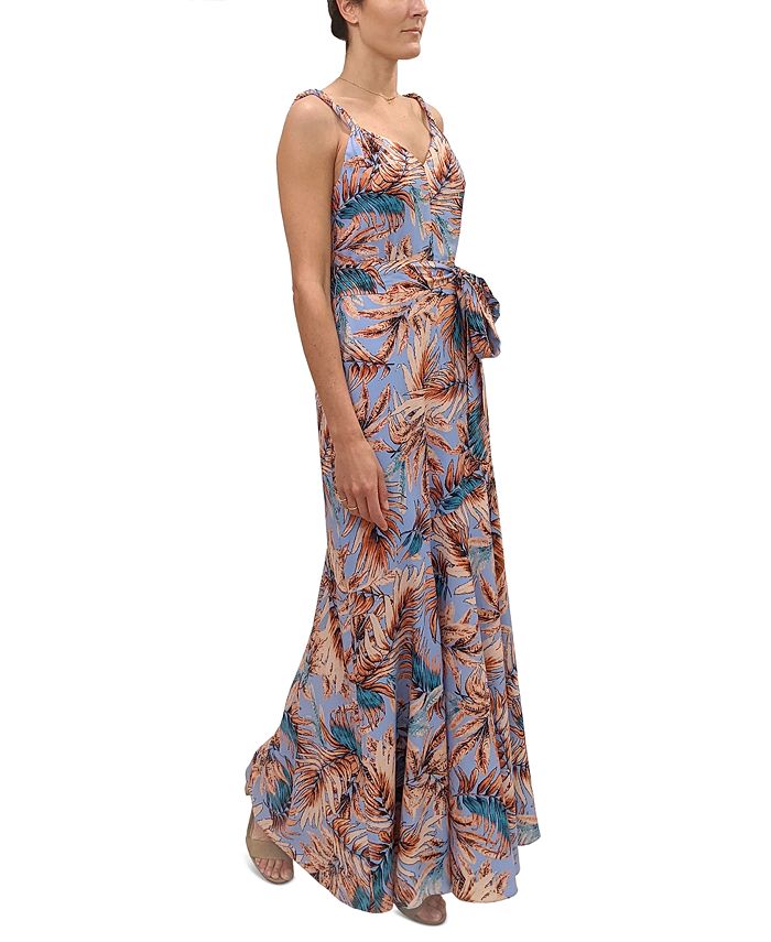 Sam Edelman Printed Twist-Strap Maxi Dress - Macy's