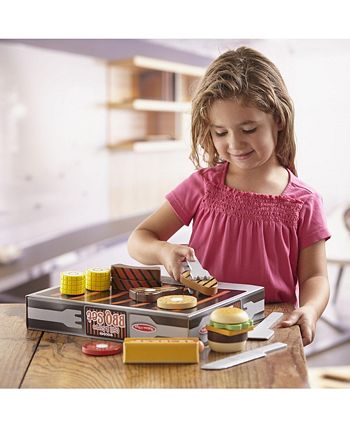 Melissa and doug wooden shop grill and serve bbq set
