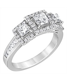 Diamond Engagement Ring (1 1/2 ct. t.w.) in 14K White Gold