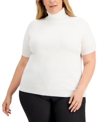 short sleeve turtleneck plus size