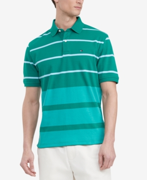 Tommy Hilfiger Men's Classic-Fit Th Luxe Sarazen Colorblocked Stripe Polo Shirt