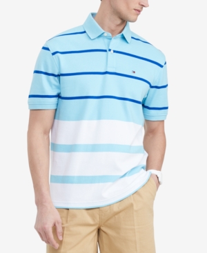 Tommy Hilfiger Men's Classic-Fit Th Luxe Sarazen Colorblocked Stripe Polo Shirt
