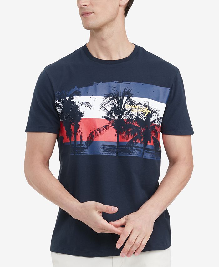 Tommy Hilfiger Men's Global Palm Tree Graphic T-Shirt - Macy's