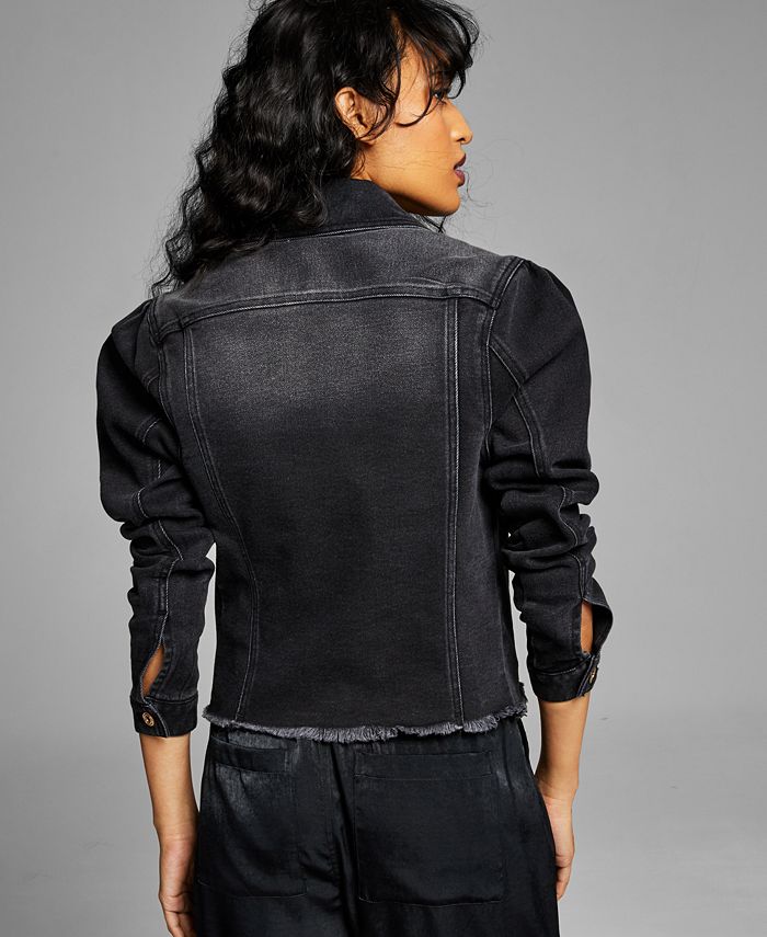 And Now This Women's Puff-Sleeve Denim Jacket & Reviews - Jackets ...