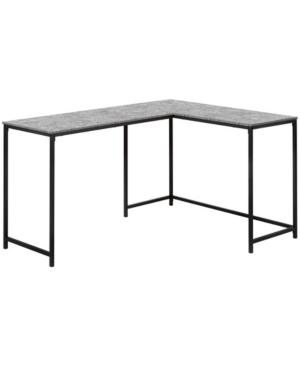 Monarch Specialties L-shaped Desk With Ample Work Space In Gray