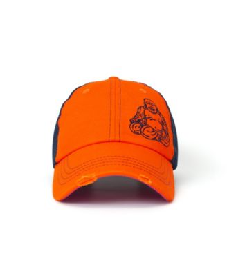Yoga Lady Women's Adjustable Snap Back Mesh Orange Buddha Trucker Hat