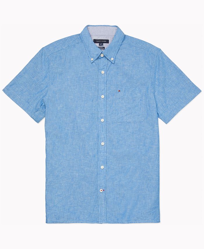 Tommy Hilfiger Men's CustomFit Seated Porter Textured Shirt with