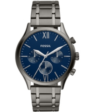 Fossil Men's Fenmore Multifunction Gunmetal Gray Bracelet Watch 44mm