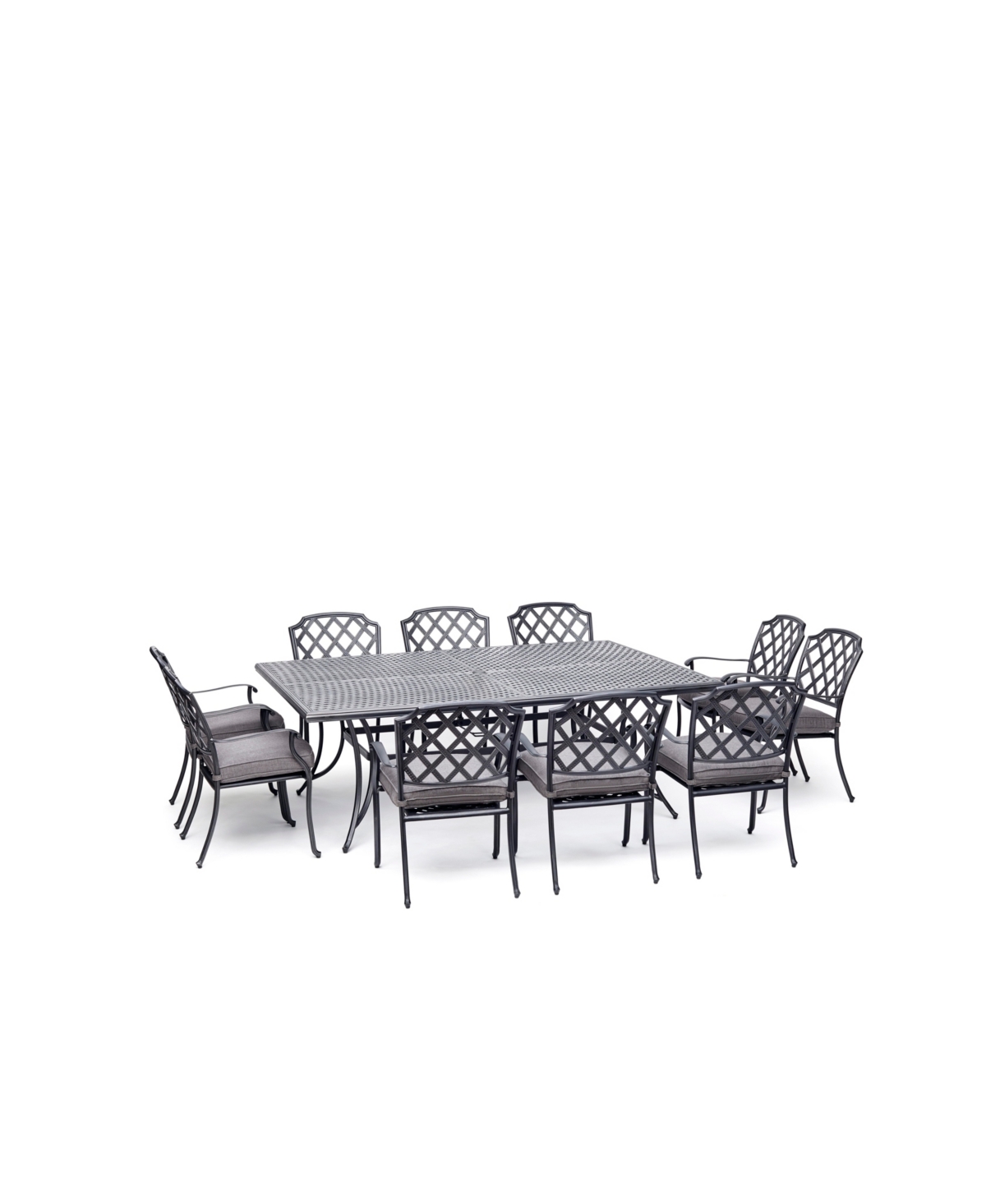 Vintage Ii Outdoor 11-Pc. Dining Set (84 X 60 Table & 10 Dining Chairs) With Outdura Cushions, Created for Macys