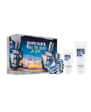 Diesel Men's Only The Brave Eau De Toilette 3 Piece Gift Set