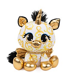 GUND P.Lushes Designer Fashion Pets Special-Edition Vera Von Corn Pegasus Premium Stuffed Animal Stylish Soft Plush Unicorn with Glitter Sparkle, For Ages 3 and Up, Gold and White, 6”