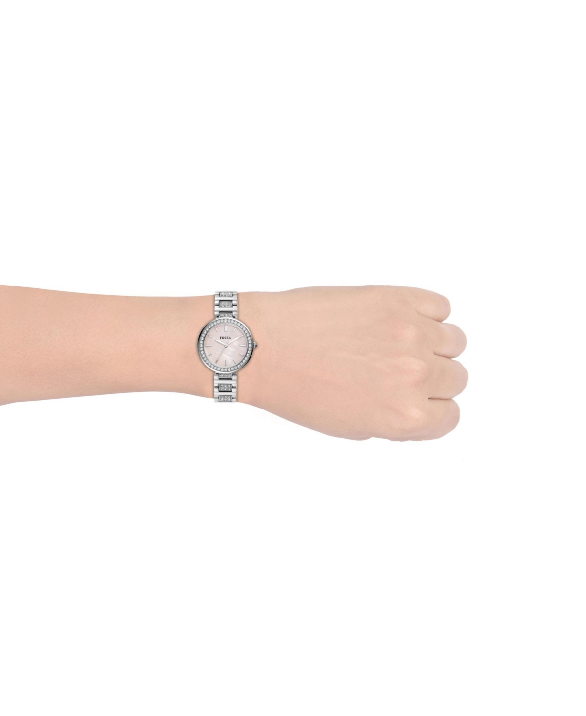Fossil Women's Karli Three Hand Stainless Steel Silver-Tone Watch 34mm - Silver-Tone