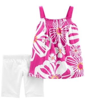 Big Girls Tropical Tank and Bike 2-Piece Short Set