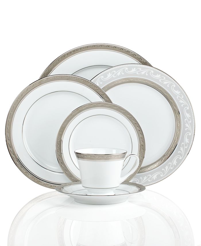 Noritake Crestwood Platinum Dinnerware Collection Macy's