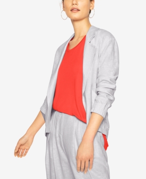b new york Gathered-Sleeve Open-Front Blazer