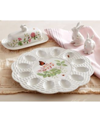 Butterfly Meadow 11.75" Porcelain Deviled Egg Tray