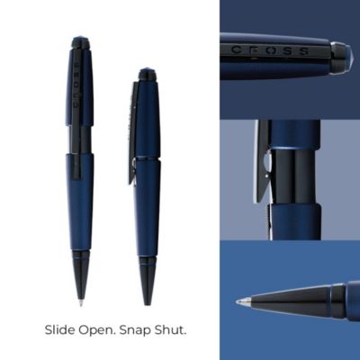 A.T. Cross Edge Matte Blue Rollerball Pen