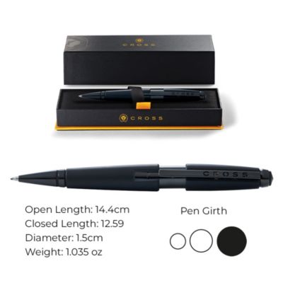 A.T. Cross Edge Matte Black Rollerball Pen