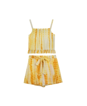 Big Girls Gauze Tie Dye Tulip Short Set