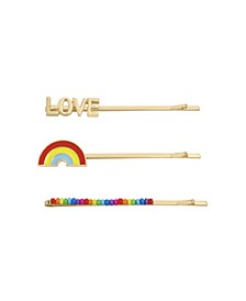 Rainbow Love Bobby Pin Set