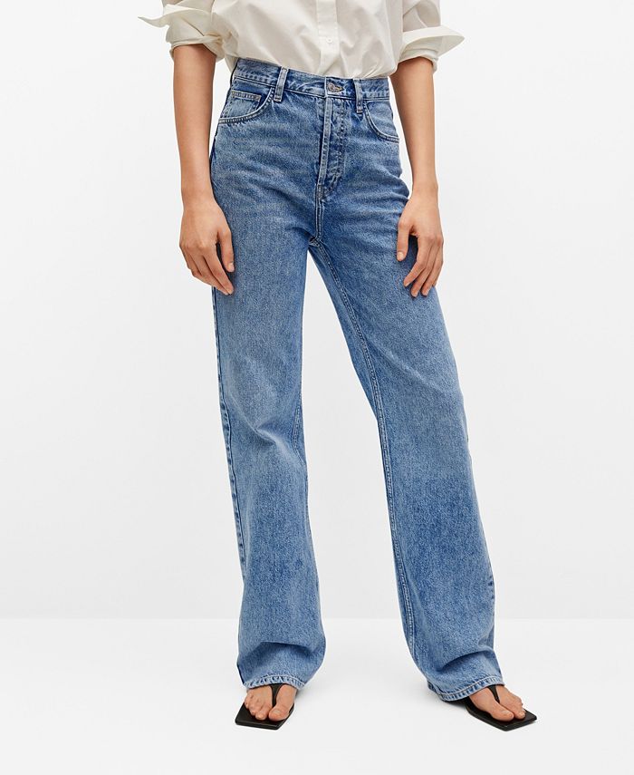 MANGO High Waist Straight Jeans - Macy's