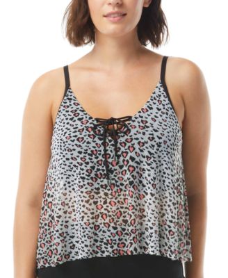 Coco Reef - Lace Up Animal-Print Tankini Top