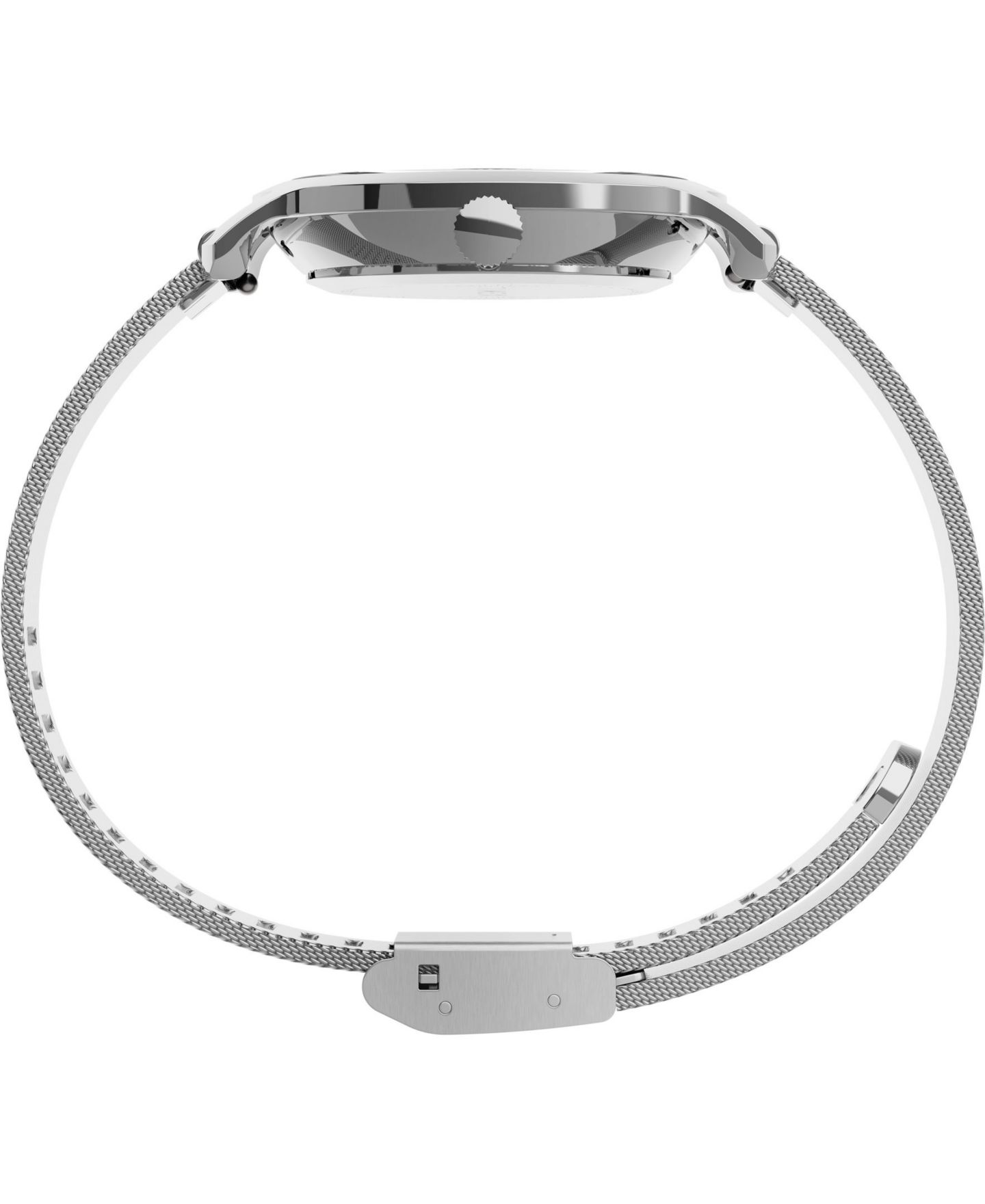 Женские часы Timex Transcend Silver-Tone Mesh Band Watch 31mm — фото 5