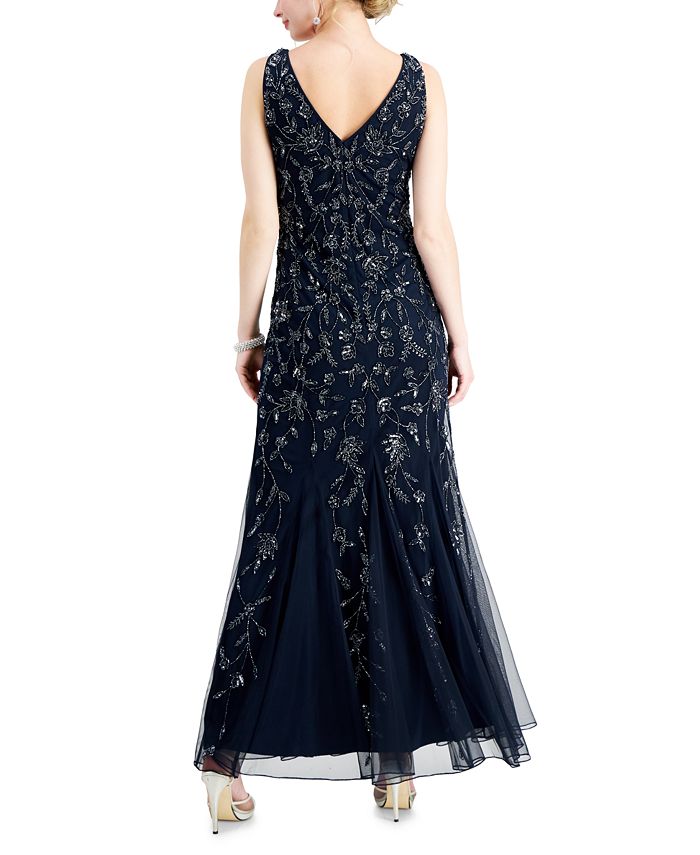 J Kara Beaded Gown & Scarf & Reviews - Dresses - Women - Macy's