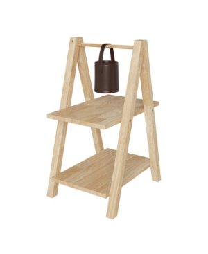 Rhodes A-Frame Open Shelf Wood Side Table