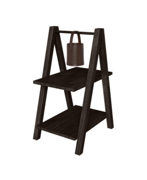 Rhodes A-Frame Open Shelf Wood Side Table