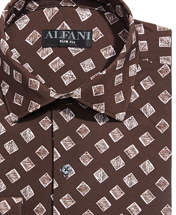 Alfani Men's Slim Fit 4-Way Stretch Dress Shirt, Created for Macy's ...