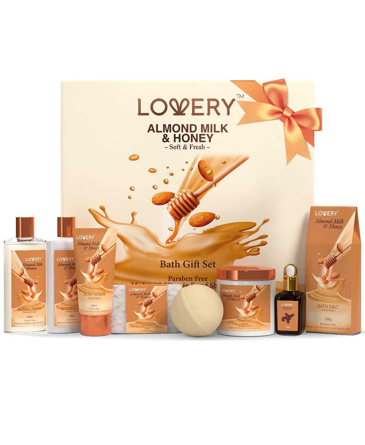 Almond Milk And Honey Spa Kit, 9 Piece
