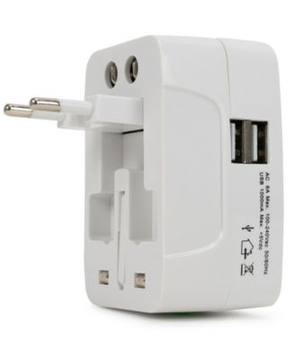 International Travel Adapter with Two USB Ports