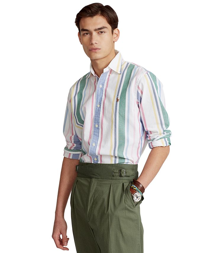 Polo Ralph Lauren Men's ClassicFit Striped Oxford Shirt Macy's