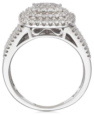 Diamond Cluster Ring (1 ct. t.w.) in 14k White or Yellow Gold