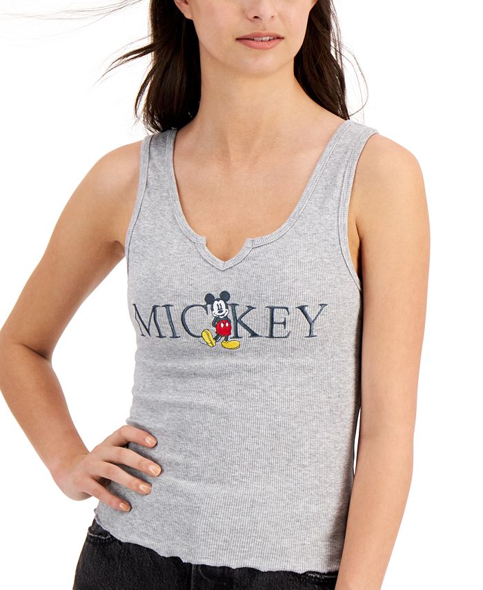 Disney Juniors' Ribbed Mickey Mouse Tank Top - Macy's