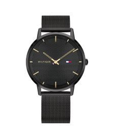 Men's Black Stainless Steel Mesh Bracelet Watch