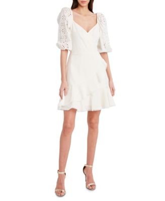 BCBGMAXAZRIA Eyelet-Sleeve Ruffled A 