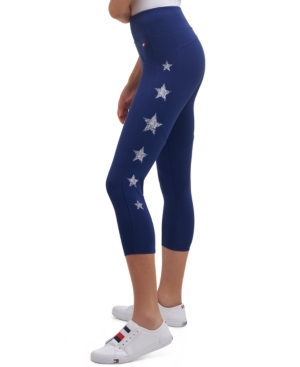 Tommy Hilfiger Sport Women's Star-Print Cropped Leggings