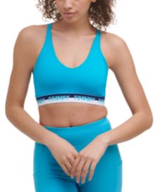 Strappy Logo-Band Low Impact Sports Bra