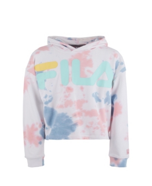 Big Girls Cropped Tie Dye Hoodie