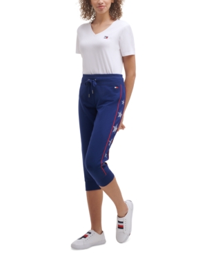 Tommy Hilfiger Sport Women's Star-Print Cropped Jogger Pants