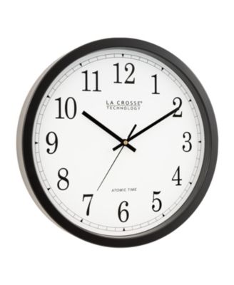14" Black Atomic Analog Wall Clock