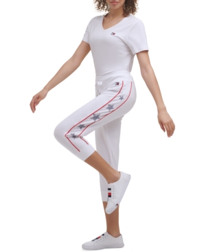 Tommy Hilfiger Sport Women's Star-Print Cropped Jogger Pants