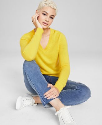 macys yellow sweater