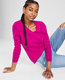 Women's 100% Cashmere V-Neck Sweater, Regular & Petite, Created for Macy's
