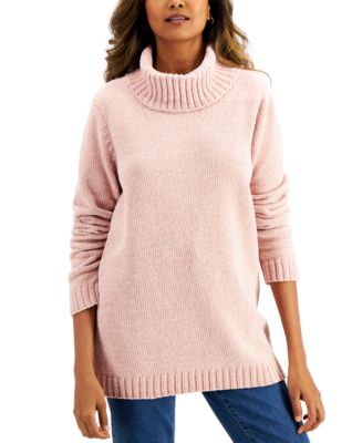 Karen Scott Women's Chenille Cowlneck Sweater, Created for Macy's